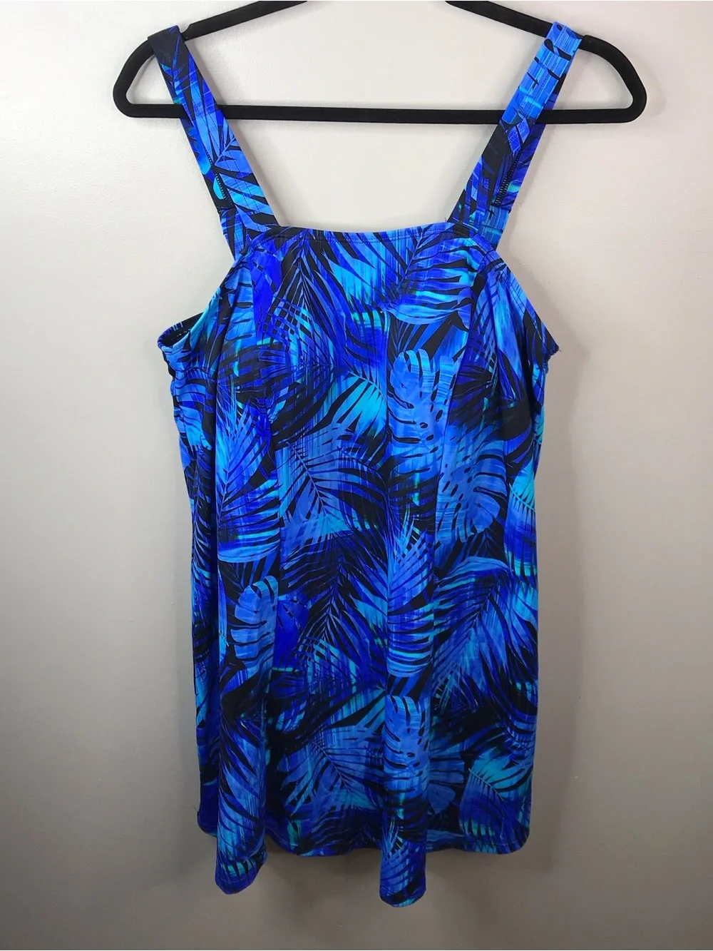 Swim365 by Swimsuits For All Blue Tropical Mini Dress Sz 18 NWT